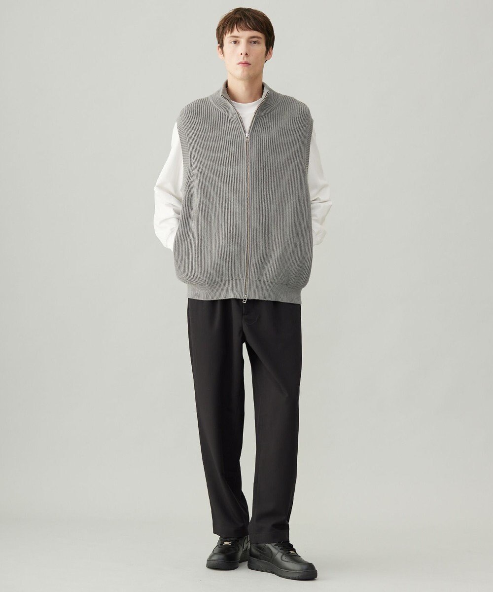 UNFILO MENS スウェットライク ジップベスト [24年秋冬商品] 