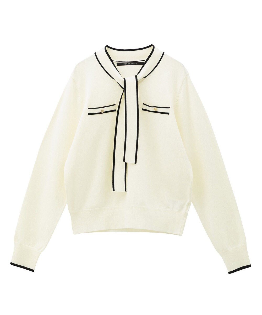 YECCA VECCA 配色ボウタイニット 