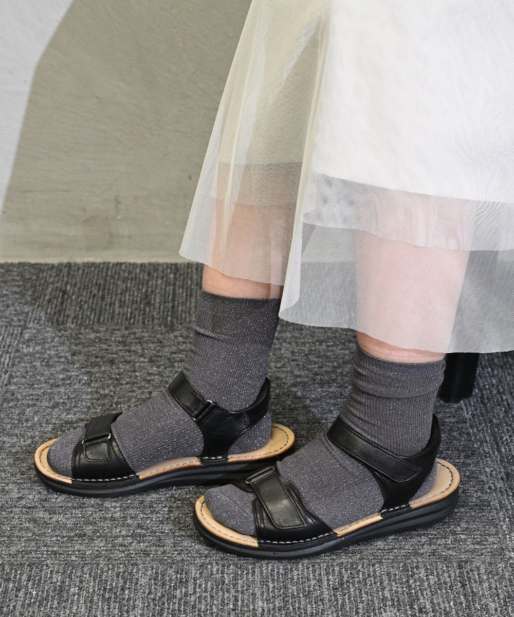 Pointer 本革 甲幅調整 超軽量マジックテープ付きサンダル 