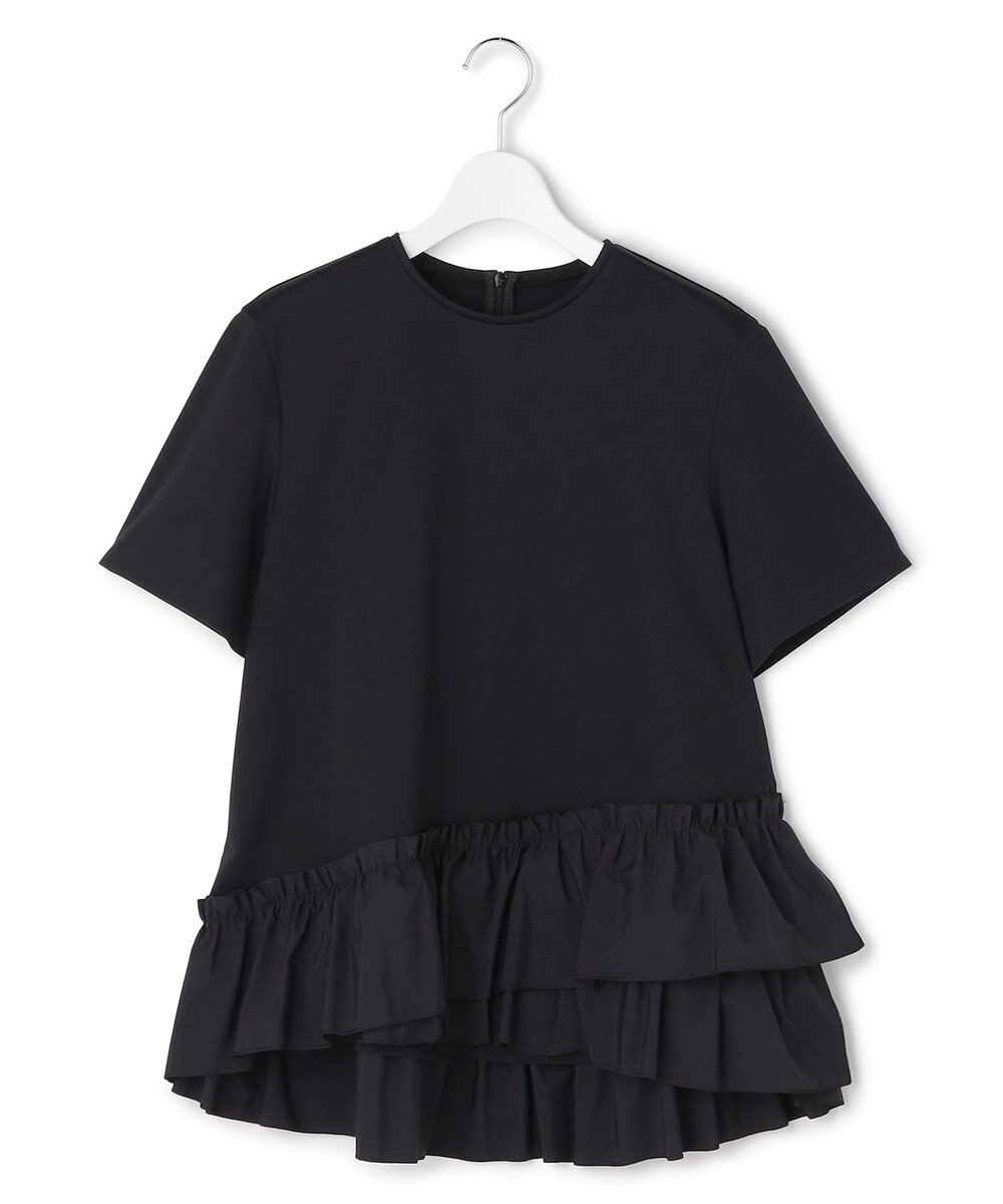 23区 L 【R(アール)】クロスフリルジャージー ランダムフリル Tシャツ 