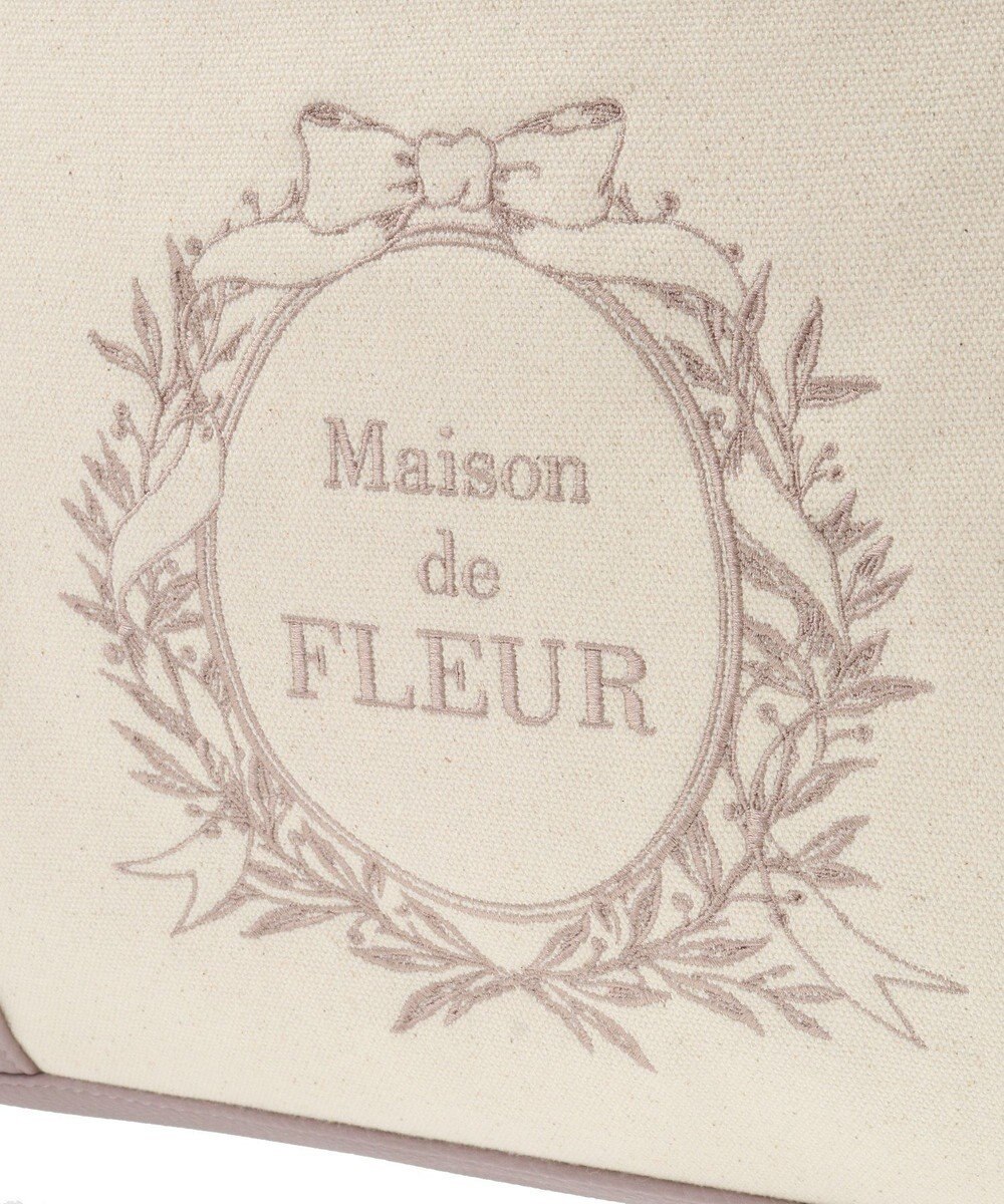 Maison de FLEUR キャンバスキャリーオンボストンバッグ 