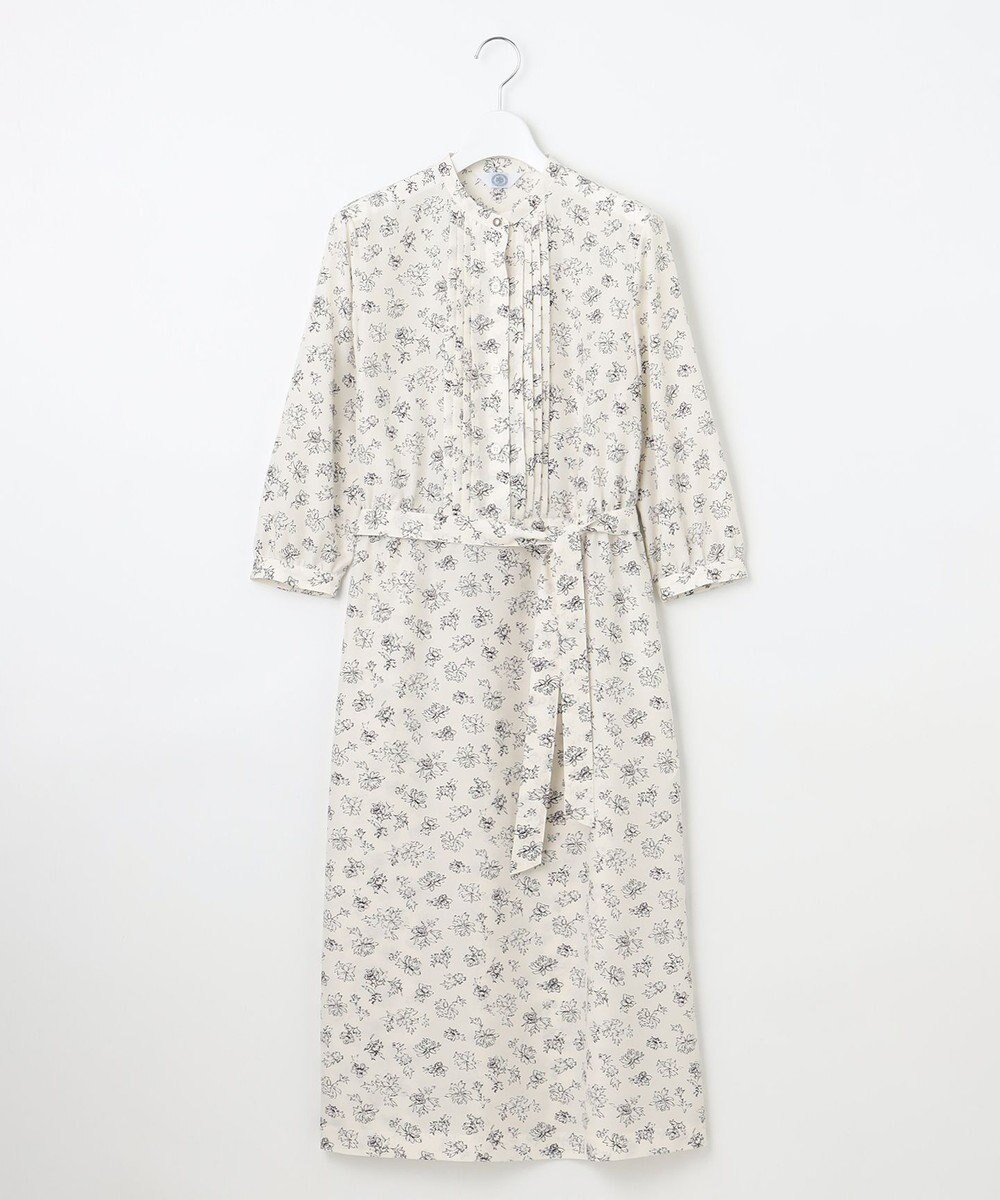 J.PRESS LADIES L 【WEB限定カラーあり・洗える】ラインフラワープリント ワンピース 