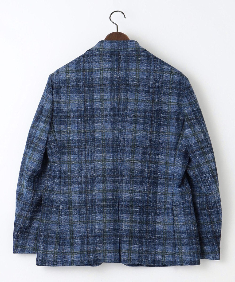 JOSEPH ABBOUD 【イタリア素材/軽量/ストレッチ】サマーツィード ジャージー プリント ジャケット 