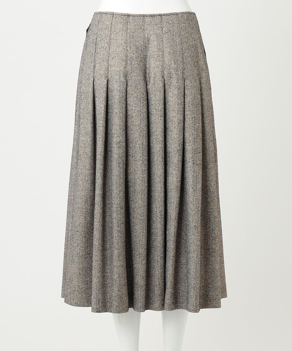 23区 【R(アール)】ウールラメ タックラップスカート 