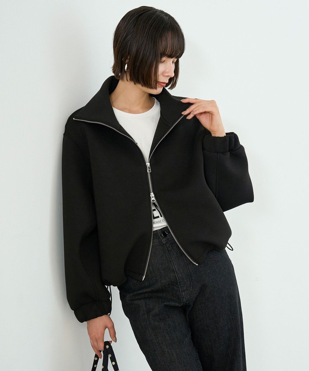 UNFILO L 【野呂佳代さん着用】BEAUTY FORM JERSEY+ ZIPブルゾン 