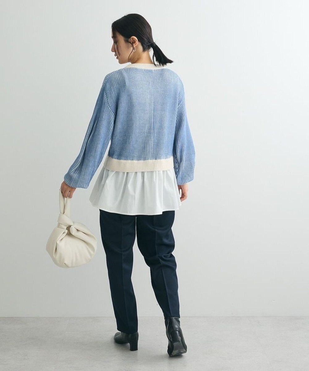 Green Parks 配色リブドッキングチュニック 