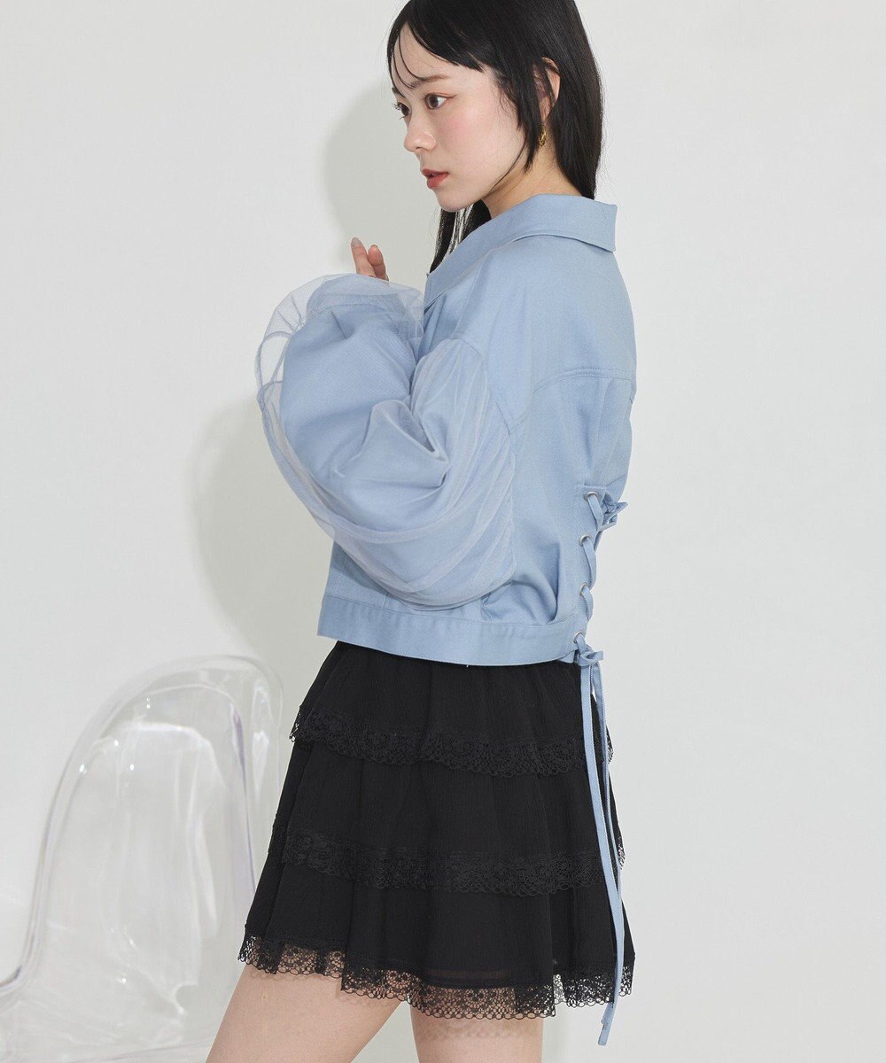 earth music&ecology ティアードレースミニスカート 