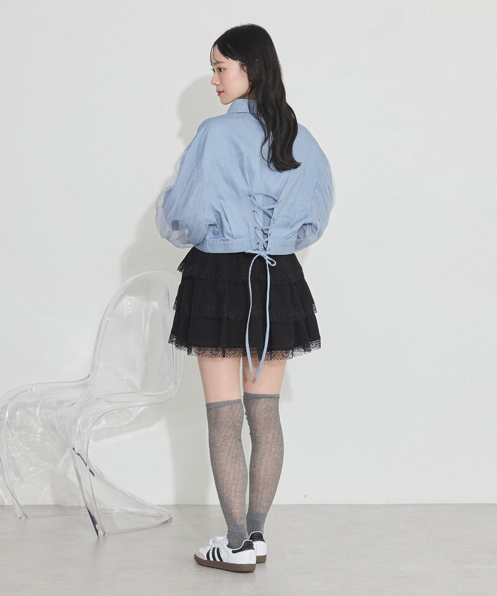 earth music&ecology ティアードレースミニスカート 