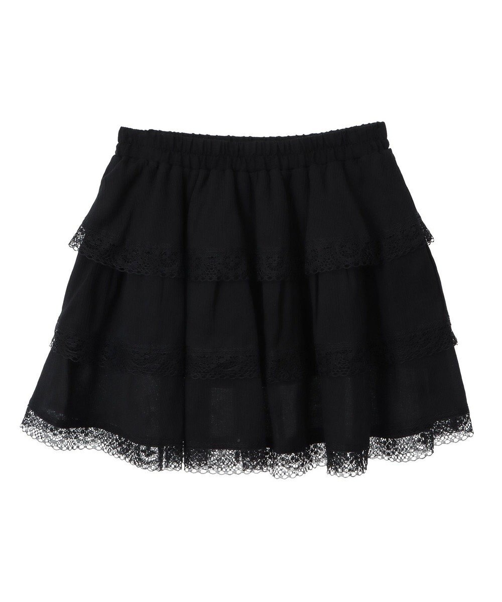 earth music&ecology ティアードレースミニスカート 