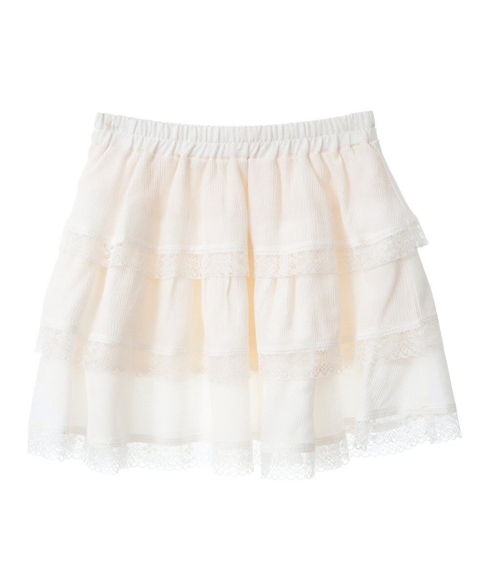 earth music&ecology ティアードレースミニスカート 