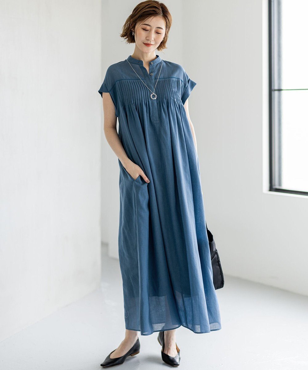 23区 【一部店舗限定/接触冷感/洗える】ラミータンブラー フレンチスリーブ ワンピース 