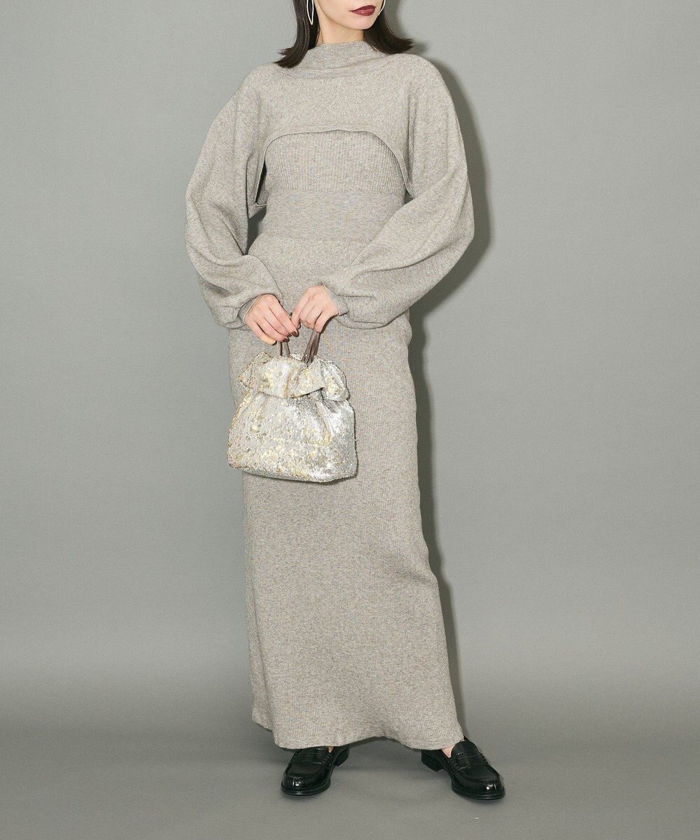 Green Parks ボレロ付ニットワンピース 