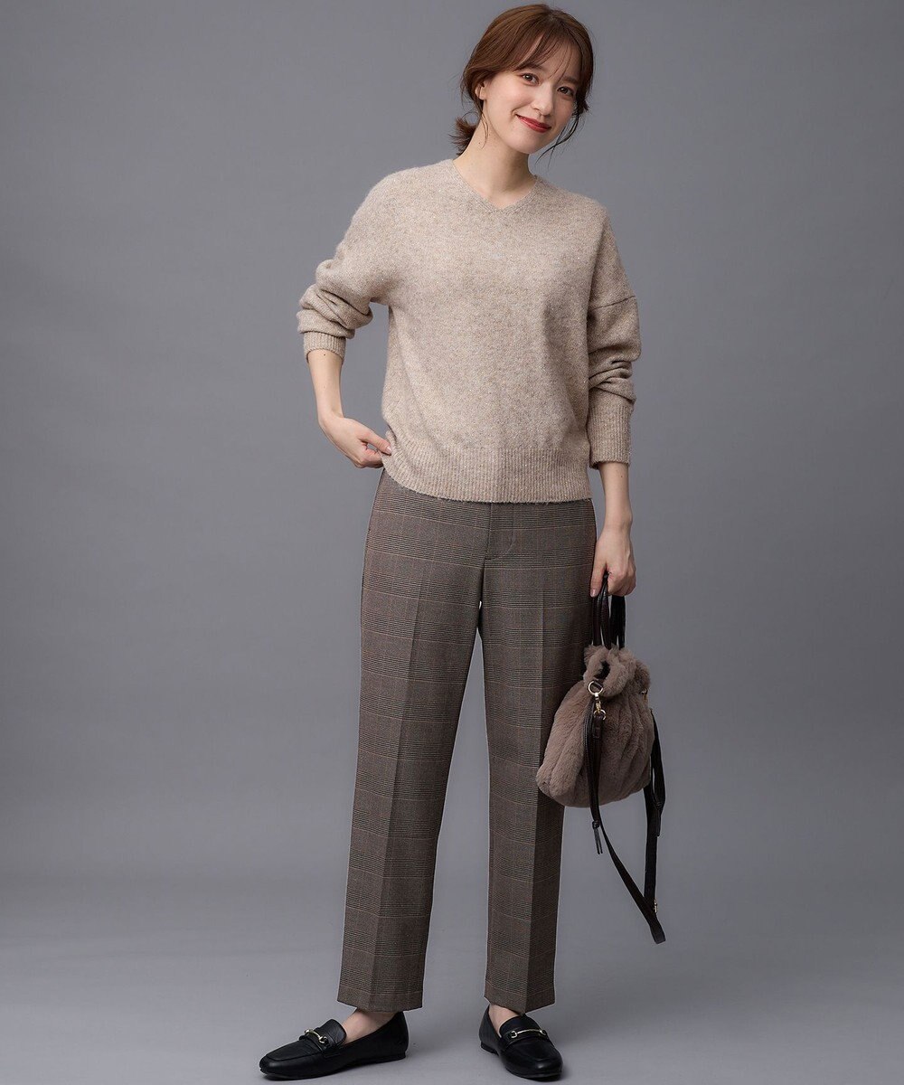 ANY シャイニースパンコールVネックニット 