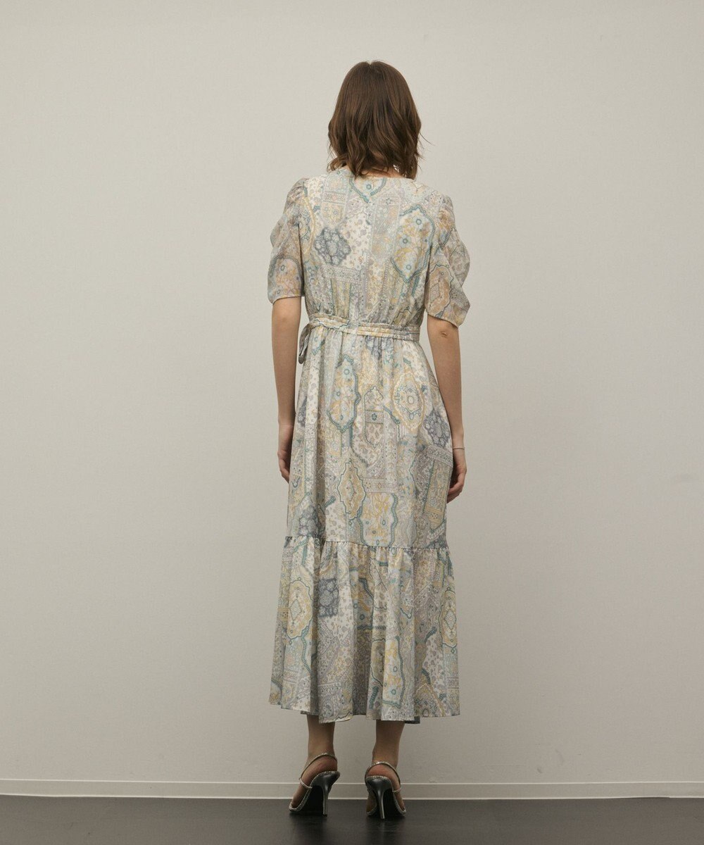 GRACE CONTINENTAL パッチワークプリントワンピース 