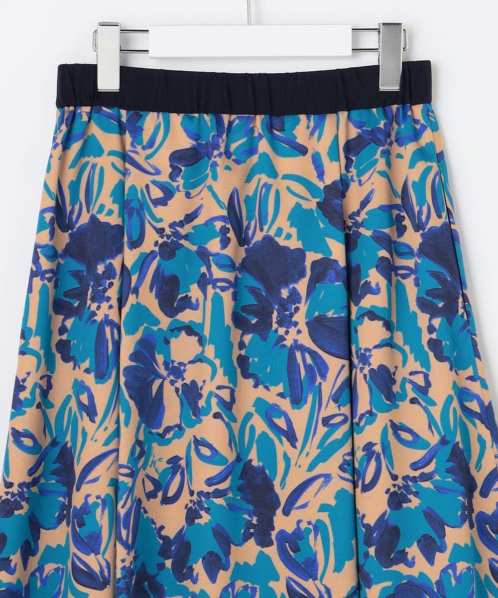 自由区 S 【SHIHOさん着用】アートタッチフラワープリント スカート 