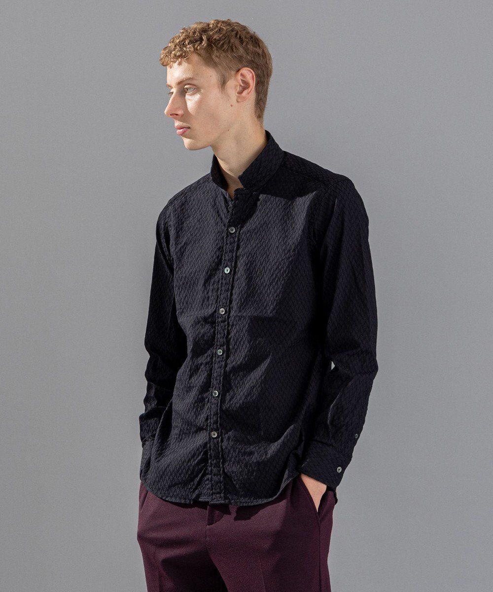 JOSEPH HOMME アロージャガードストレッチ　ウイングカラーシャツ 