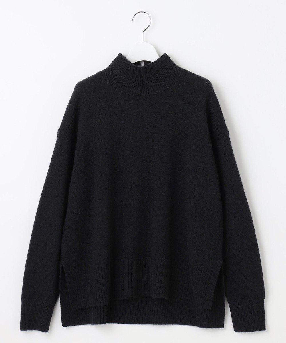 自由区 L 【洗える】ウールカシミヤブレンドハイネック ニット 