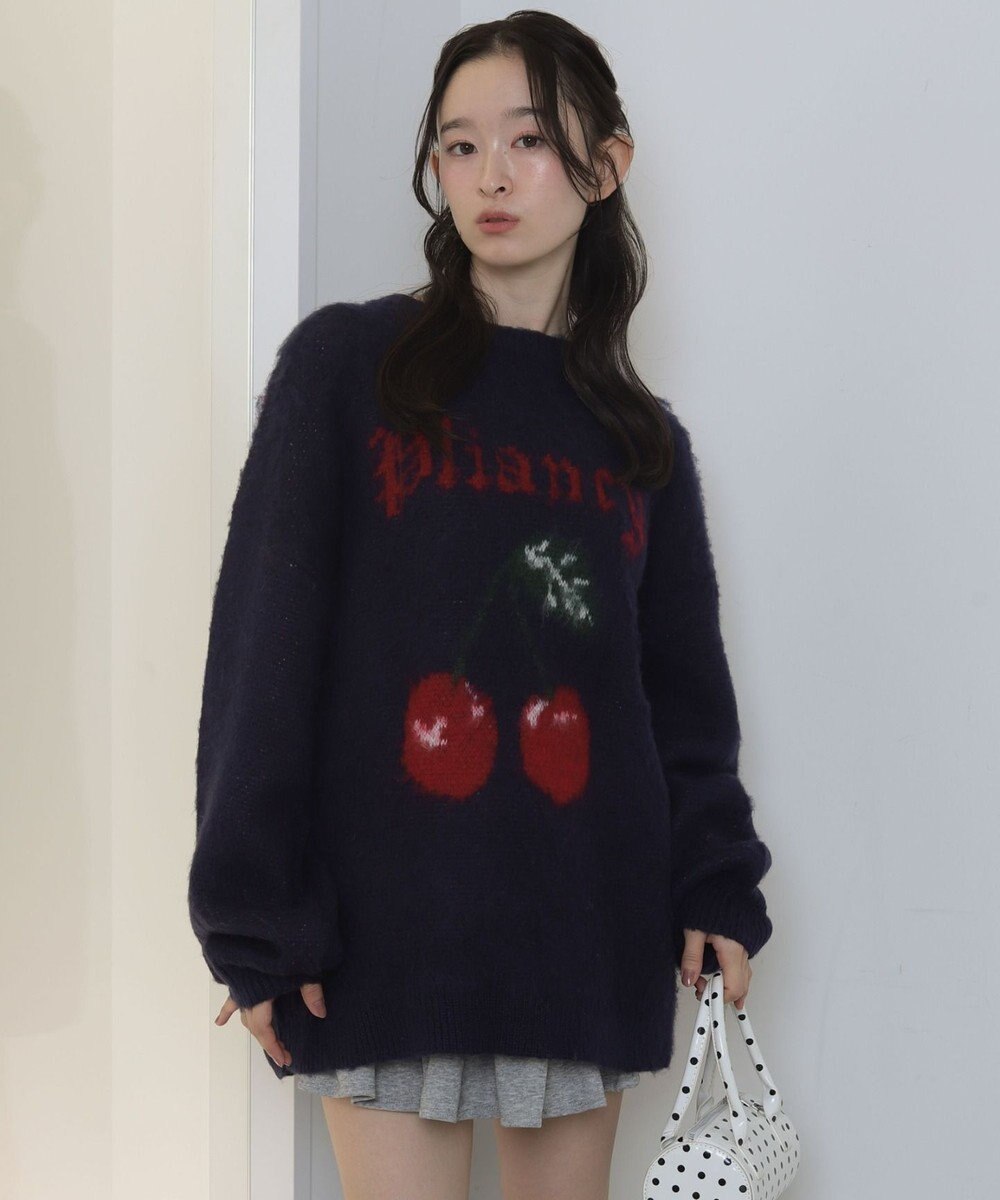 WEGO シャギーグラフィックニットBIGプルオーバー 