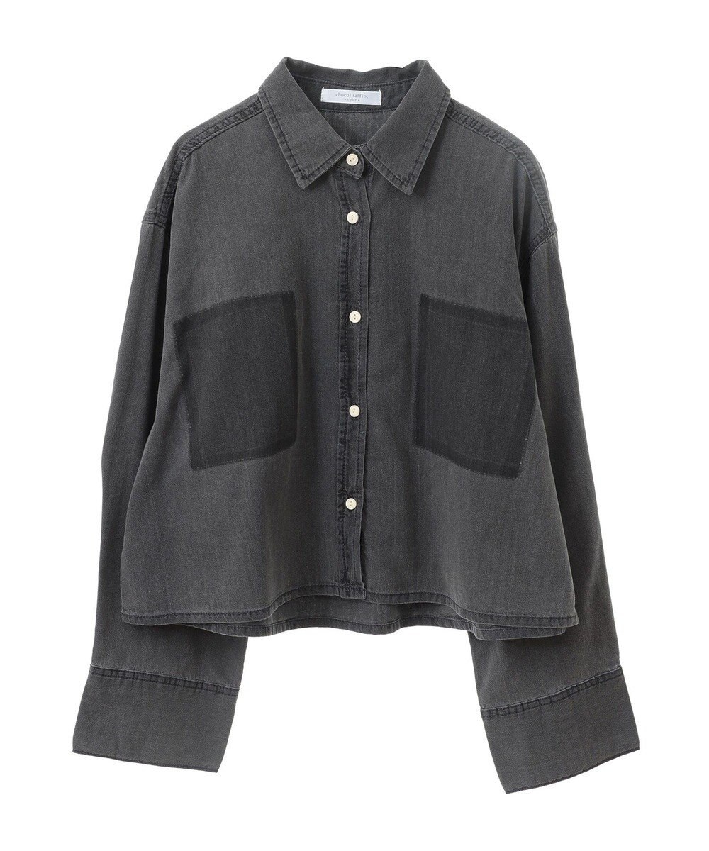 Green Parks ショート丈デニムシャツ 