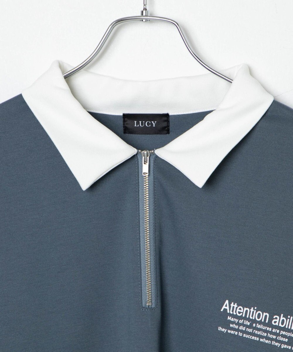 WEGO ドルマンポンチハーフジップロンT 