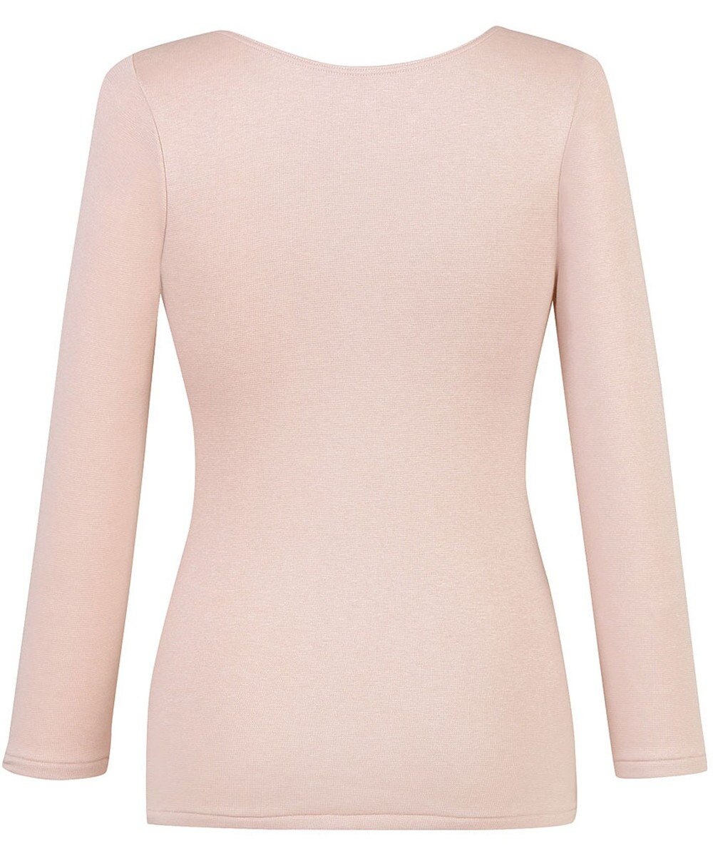 Wing あったかインナー 綿混素材 裏起毛(肌側) よく伸びる素材 ストレッチ性 【ラクのびサーモ】 保温性 8分袖 長袖 秋 冬 EL6812 ウイング／ワコール 