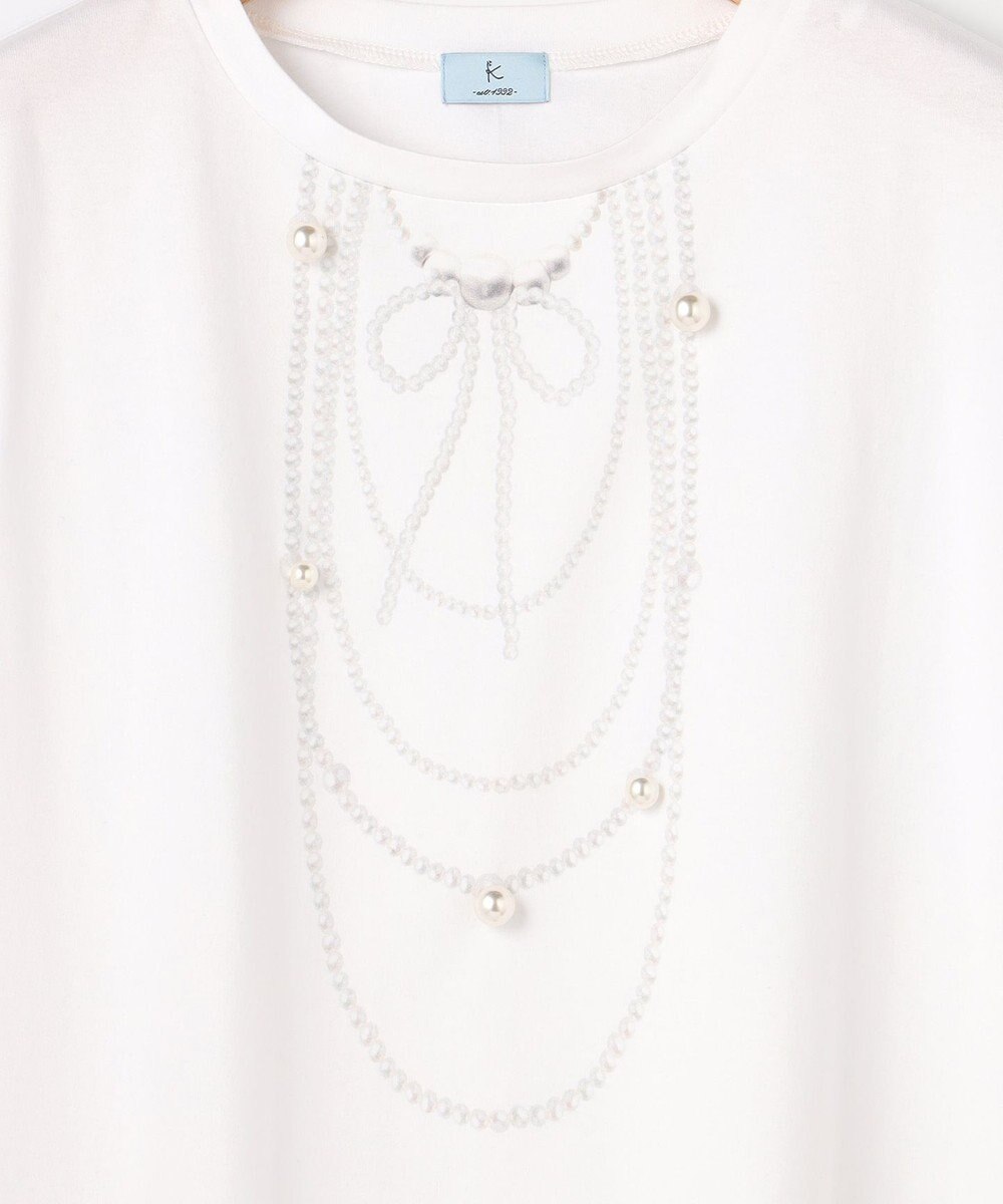 組曲 S 【先行予約・WEB限定】トロンプルイユ パールネックレスＴシャツ 