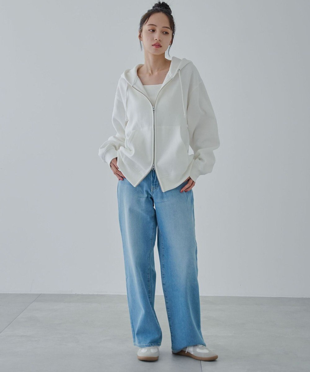 WEGO 【ユニセックス着用ITEM/SMLサイズ展開】リラックスフィットダブルZIPパーカー 