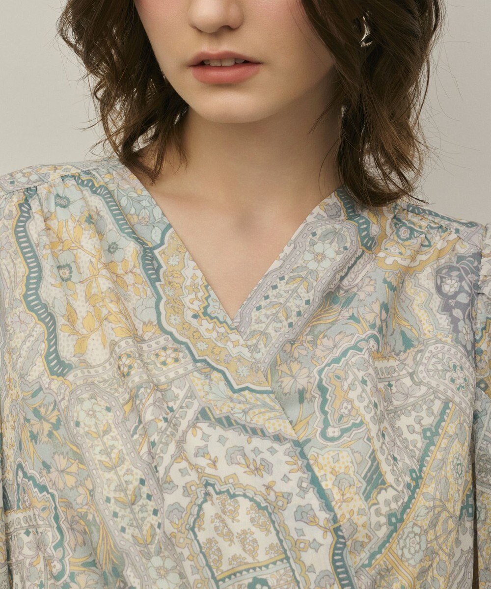 GRACE CONTINENTAL パッチワークプリントワンピース 