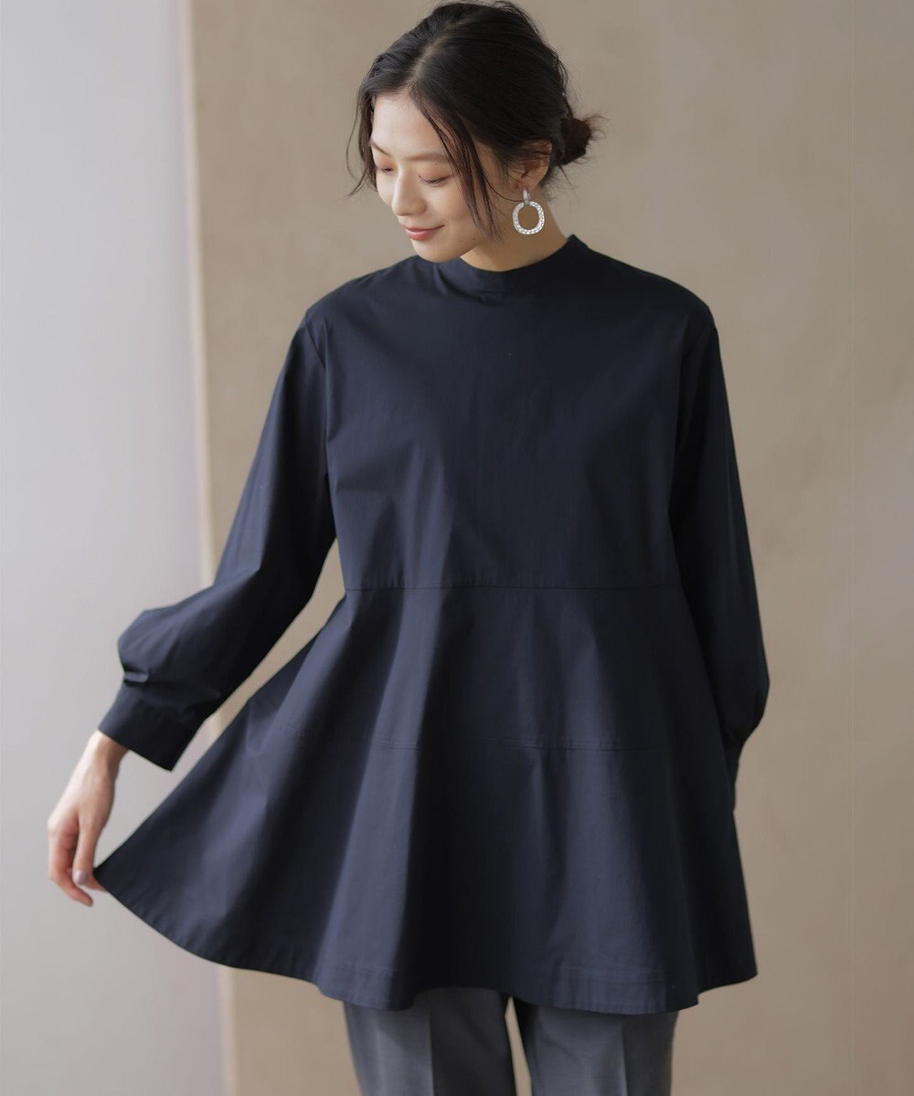 組曲 S 【前後着用可】コンパクトシャーティング チュニックブラウス 