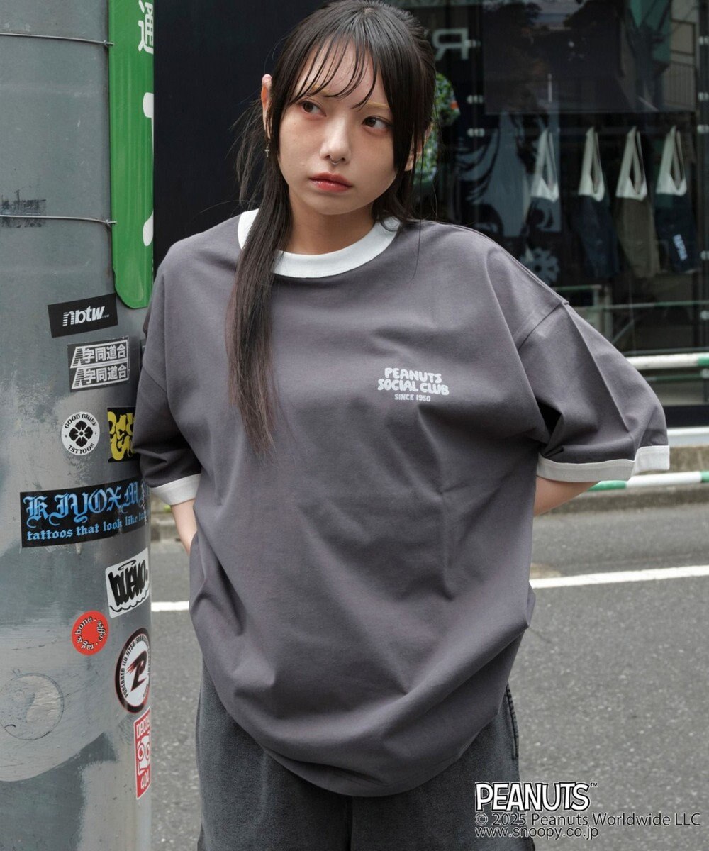 WEGO 【ユニセックス着用ITEM/MLサイズ展開】別注PEANUTSプリントT（SS） 