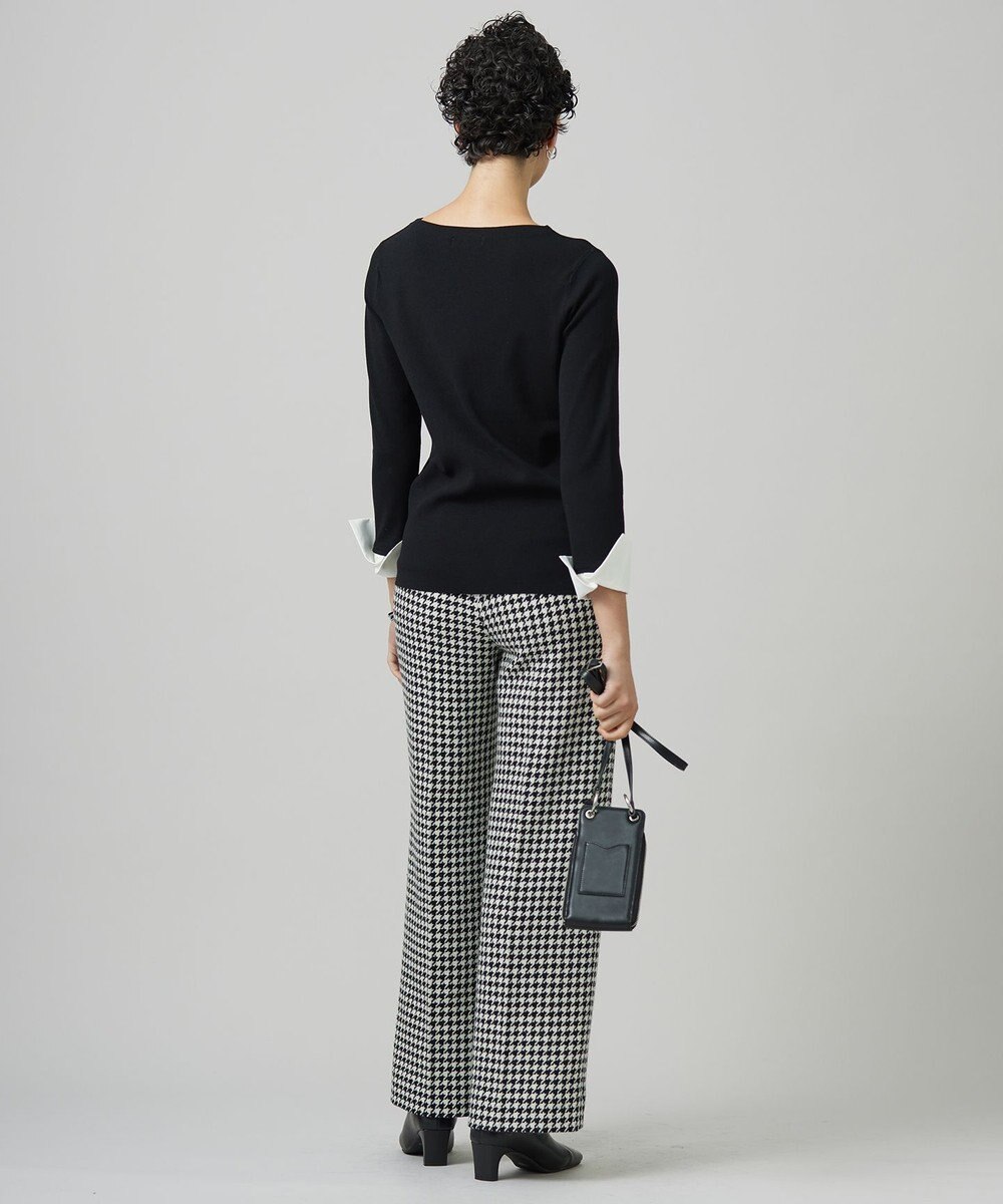 ICB 【洗える】 クロスコンビ デザインニットプルオーバー 