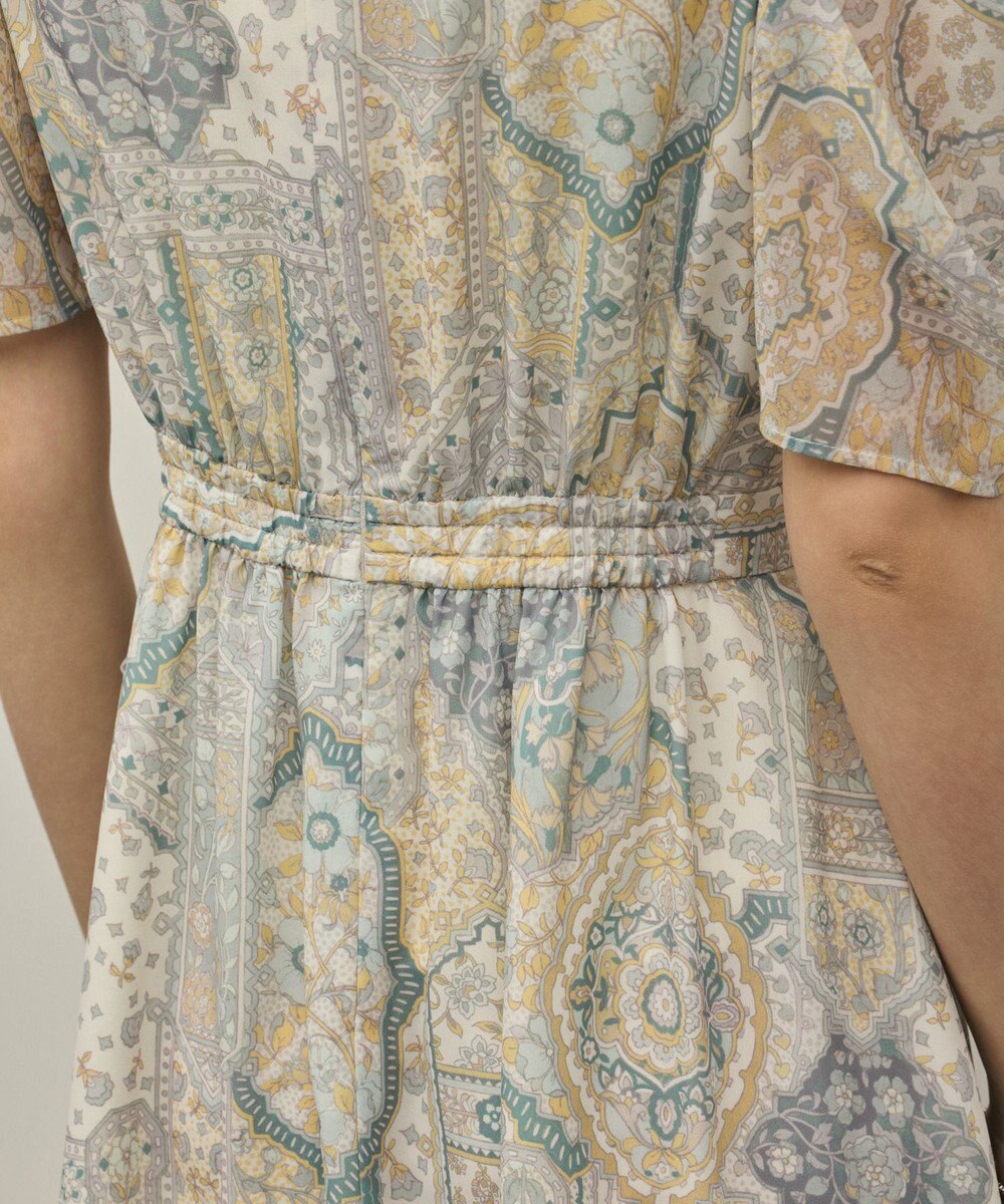 GRACE CONTINENTAL パッチワークプリントワンピース 