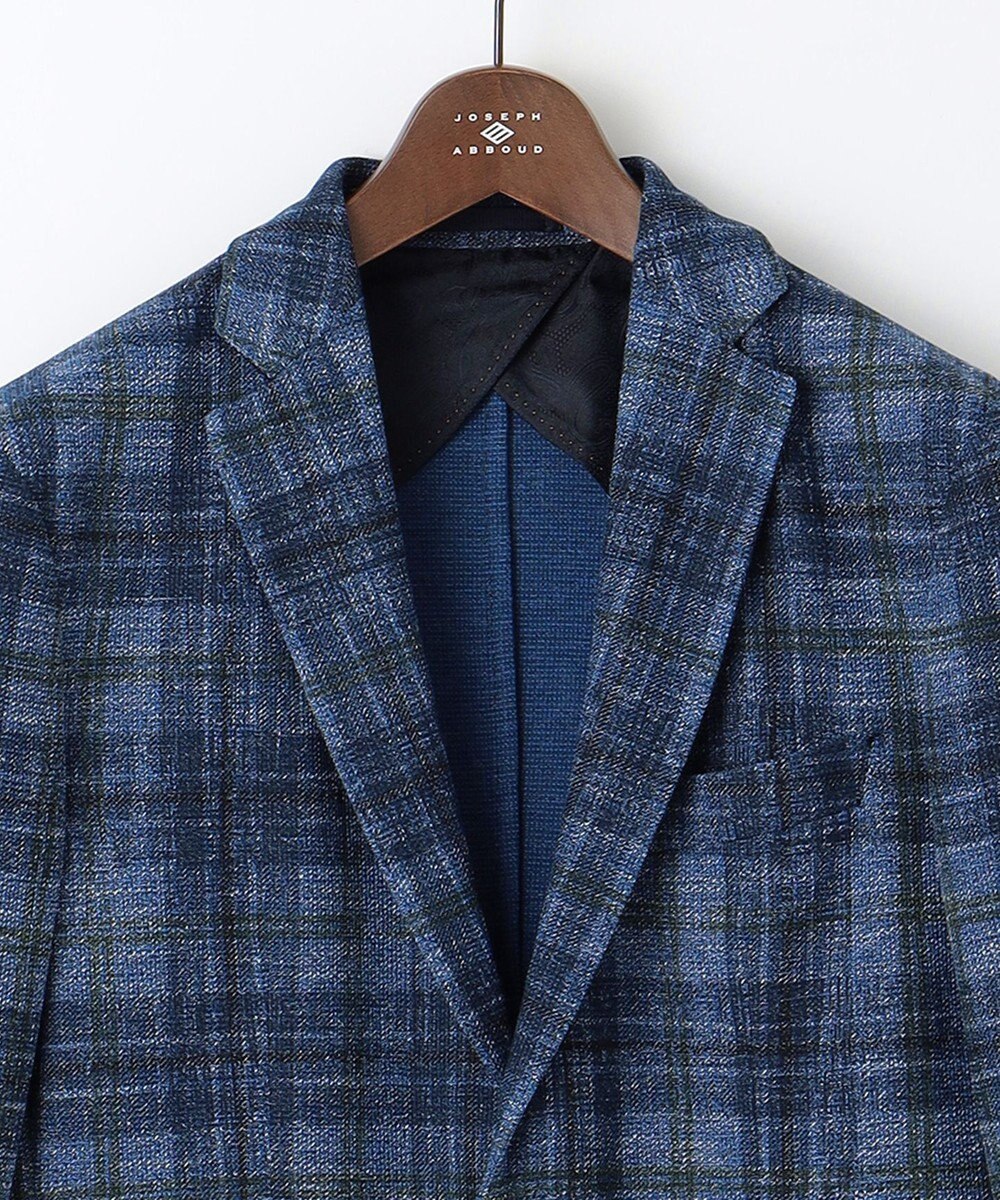 JOSEPH ABBOUD 【イタリア素材/軽量/ストレッチ】サマーツィード ジャージー プリント ジャケット 