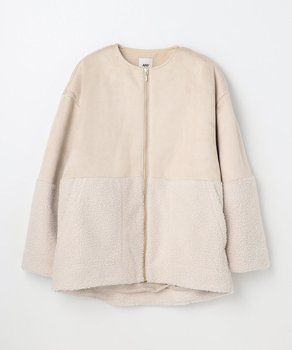 ANY L スエードボアコンビブルゾン 