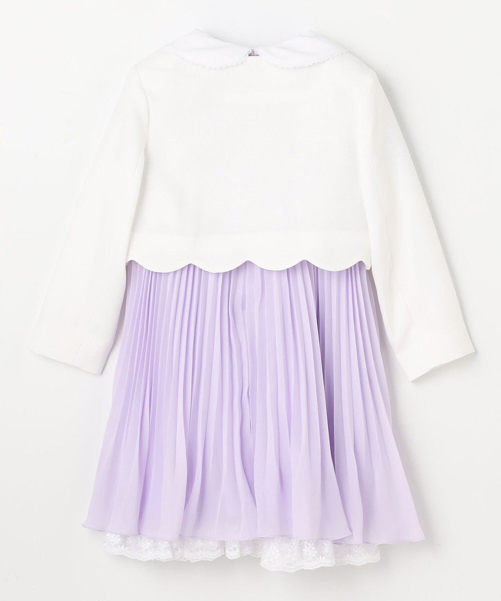 ANY KIDS 【2点セット】リボンボレロジャケット+シフォンプリーツ ワンピース 