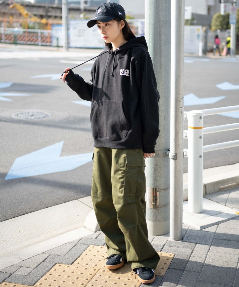 WEGO 【裏起毛/ユニセックス着用ITEM】リラックスフィットグラフィックパーカー 