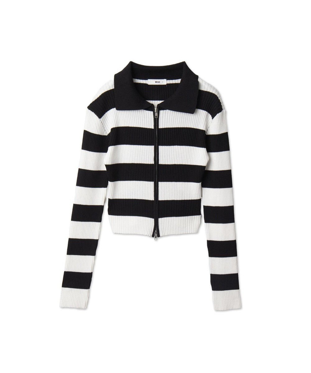 WEGO Wジップコンパクトニットカーデ 