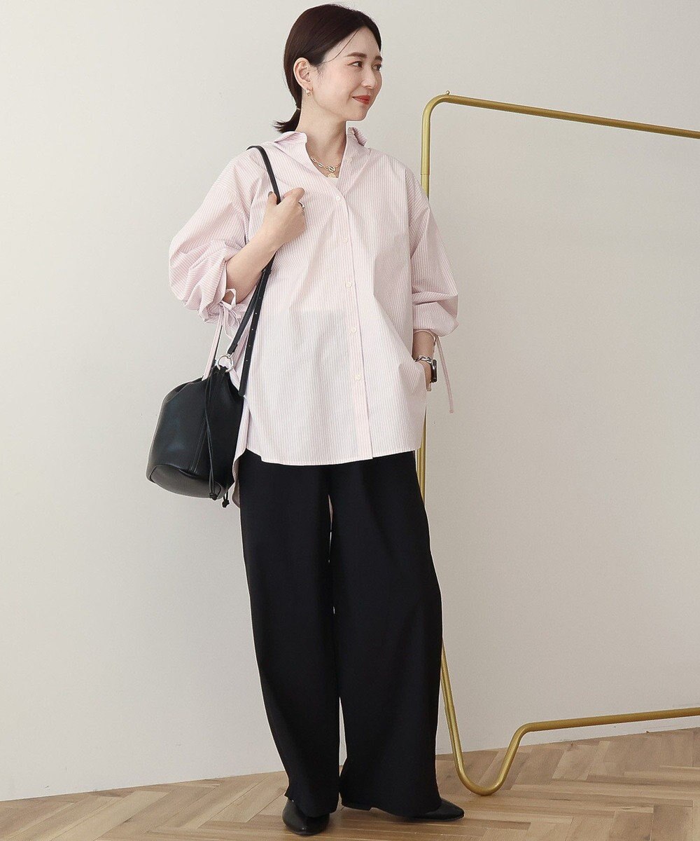 AMERICAN HOLIC 【イージーケア】バックギャザーリボンシャツ 