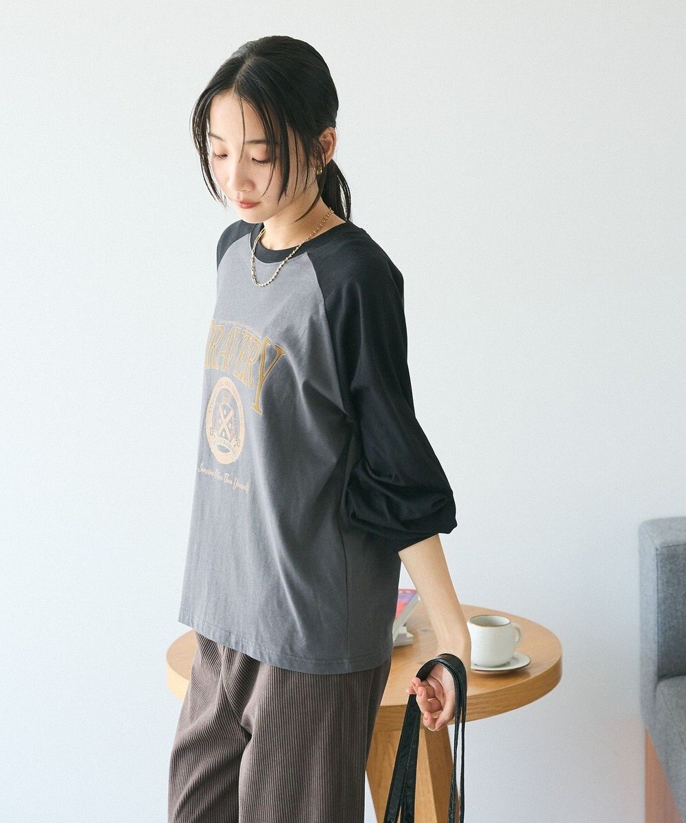 CRAFT STANDARD BOUTIQUE ラグランフロッキープリントＴｅｅ 