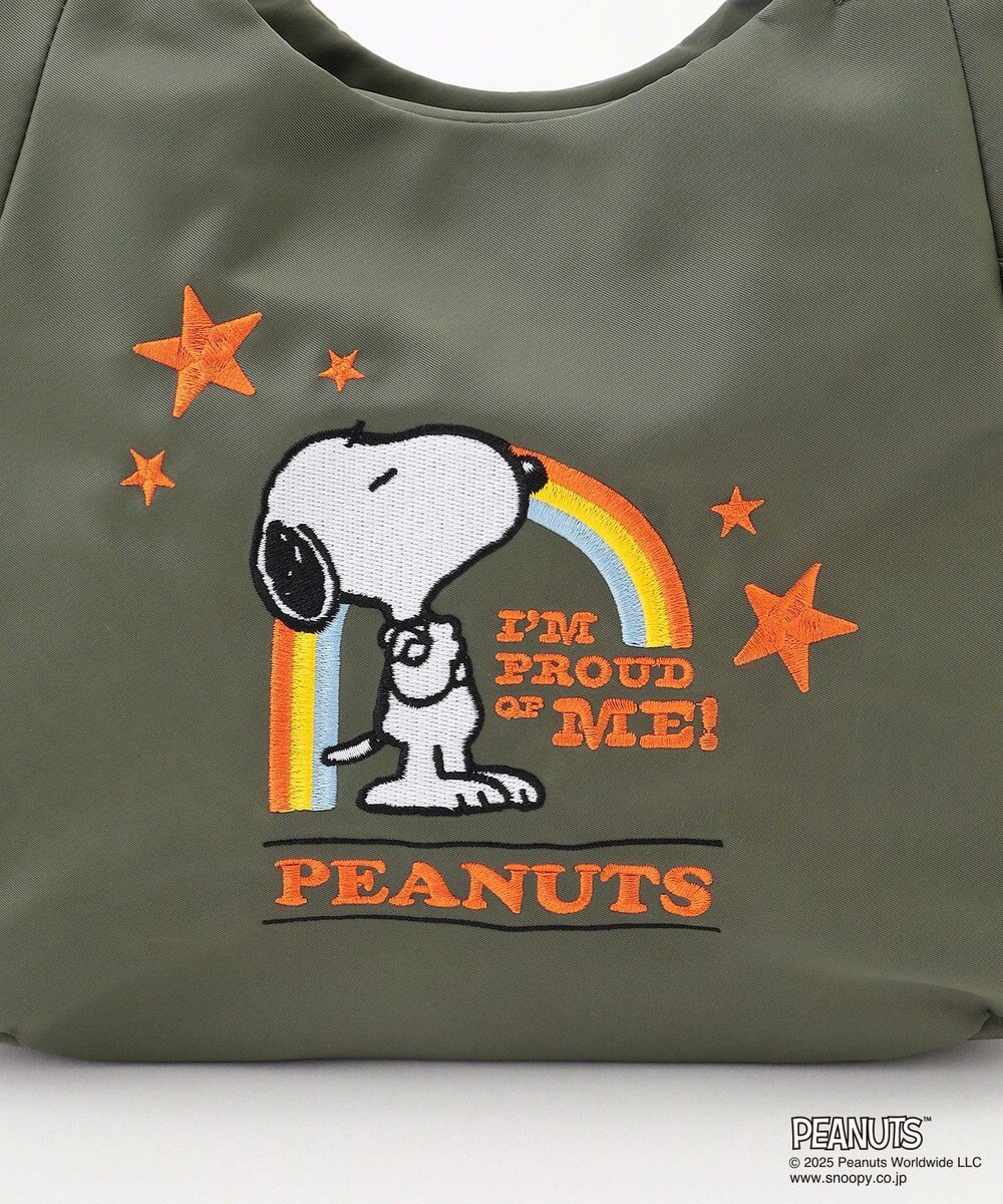 Y'SACCS SNOOPYデザイン サイドギャザー2wayトート　Sサイズ(レインボー） 