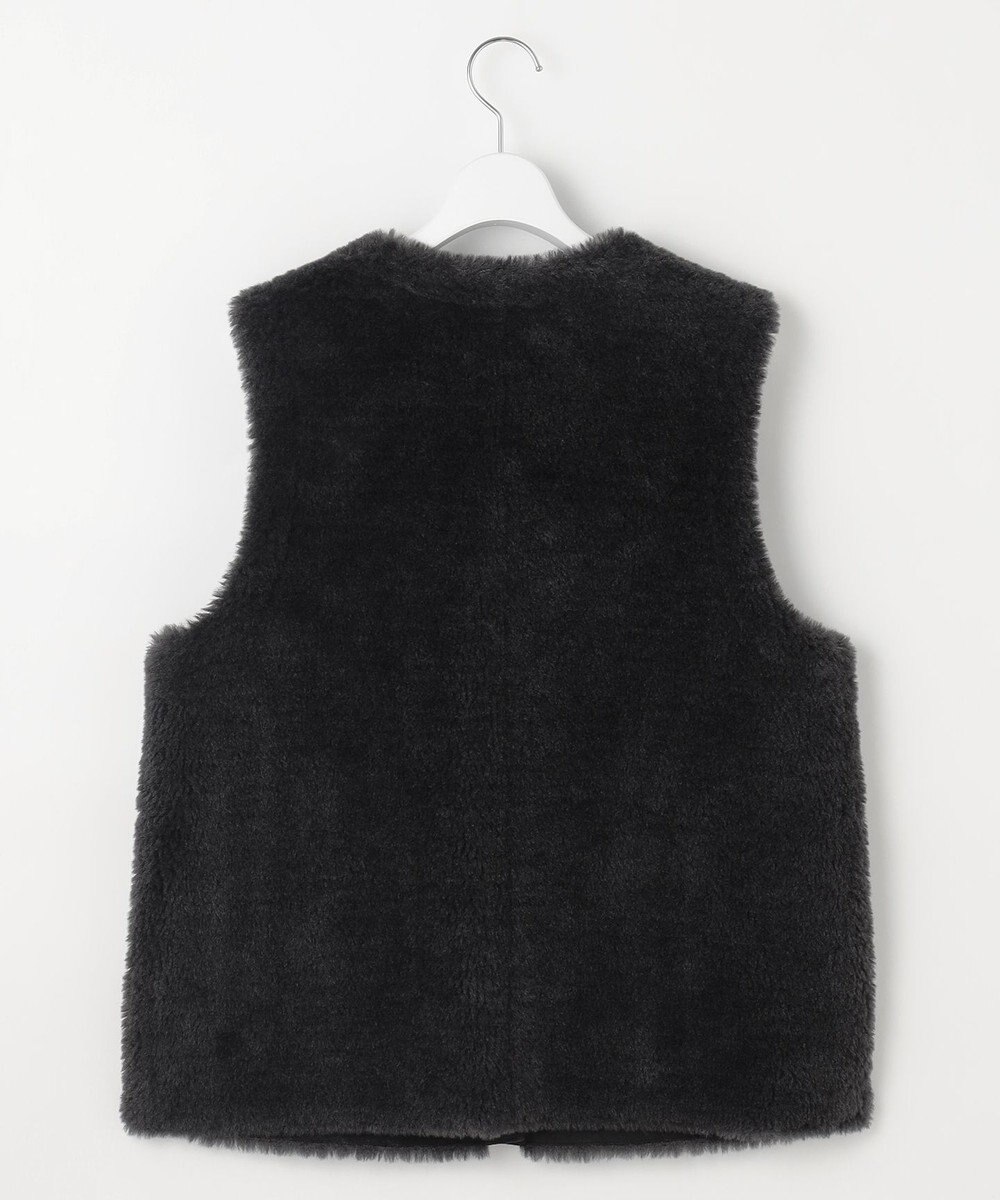 自由区 リバーシブルエコメリノムートン ジレ 