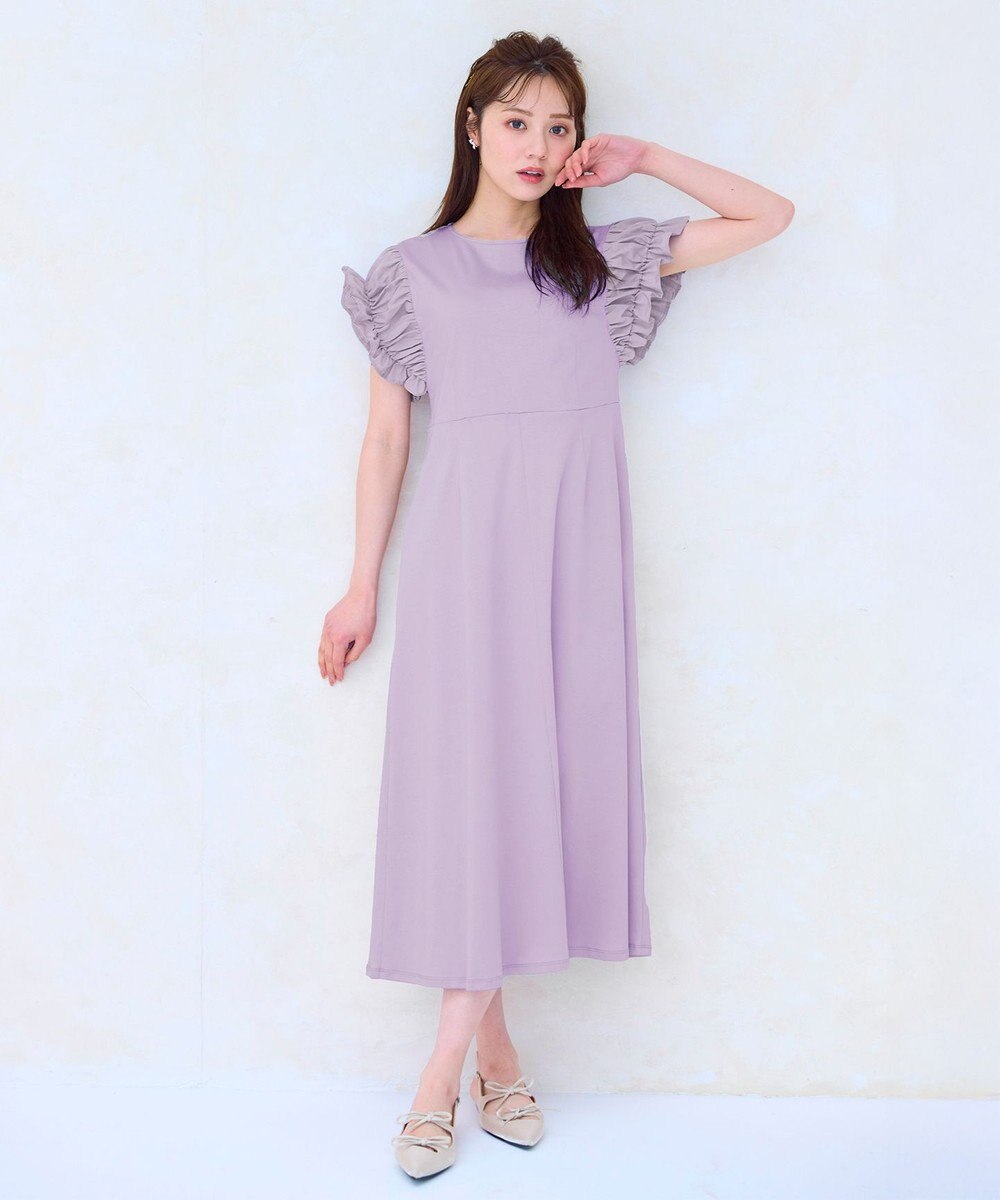 Feroux 【洗える】ドレスシルエット カットソー ワンピース 