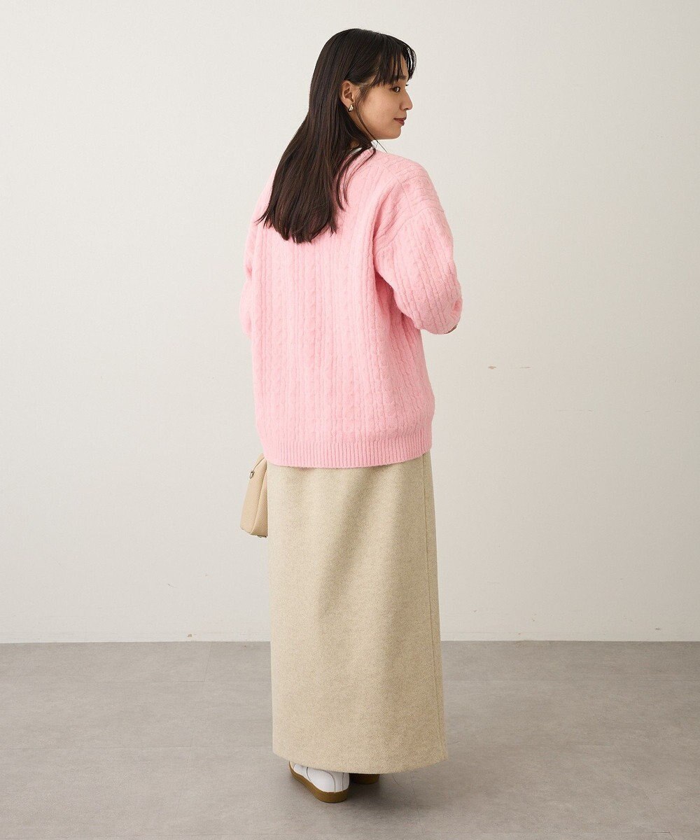 CRAFT STANDARD BOUTIQUE 起毛ケーブルVニットネックニットプルオーバー 