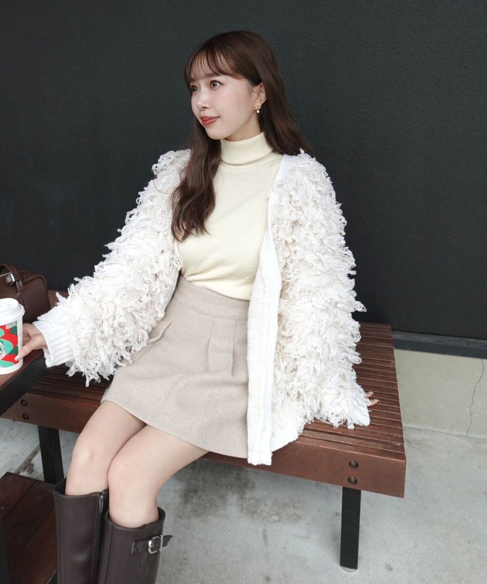 Green Parks フリンジニットカーディガン 