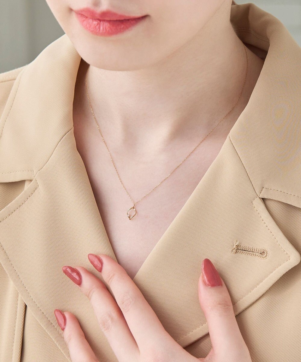 Phoebe 【K10】リーフィーダイヤモンドネックレス/全長:40cm 