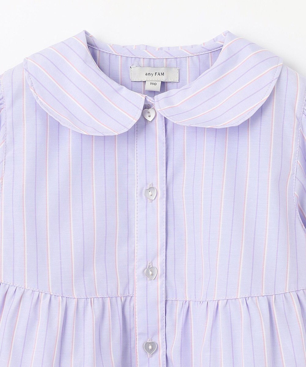 ANY KIDS ストライプ シャツ ワンピース 