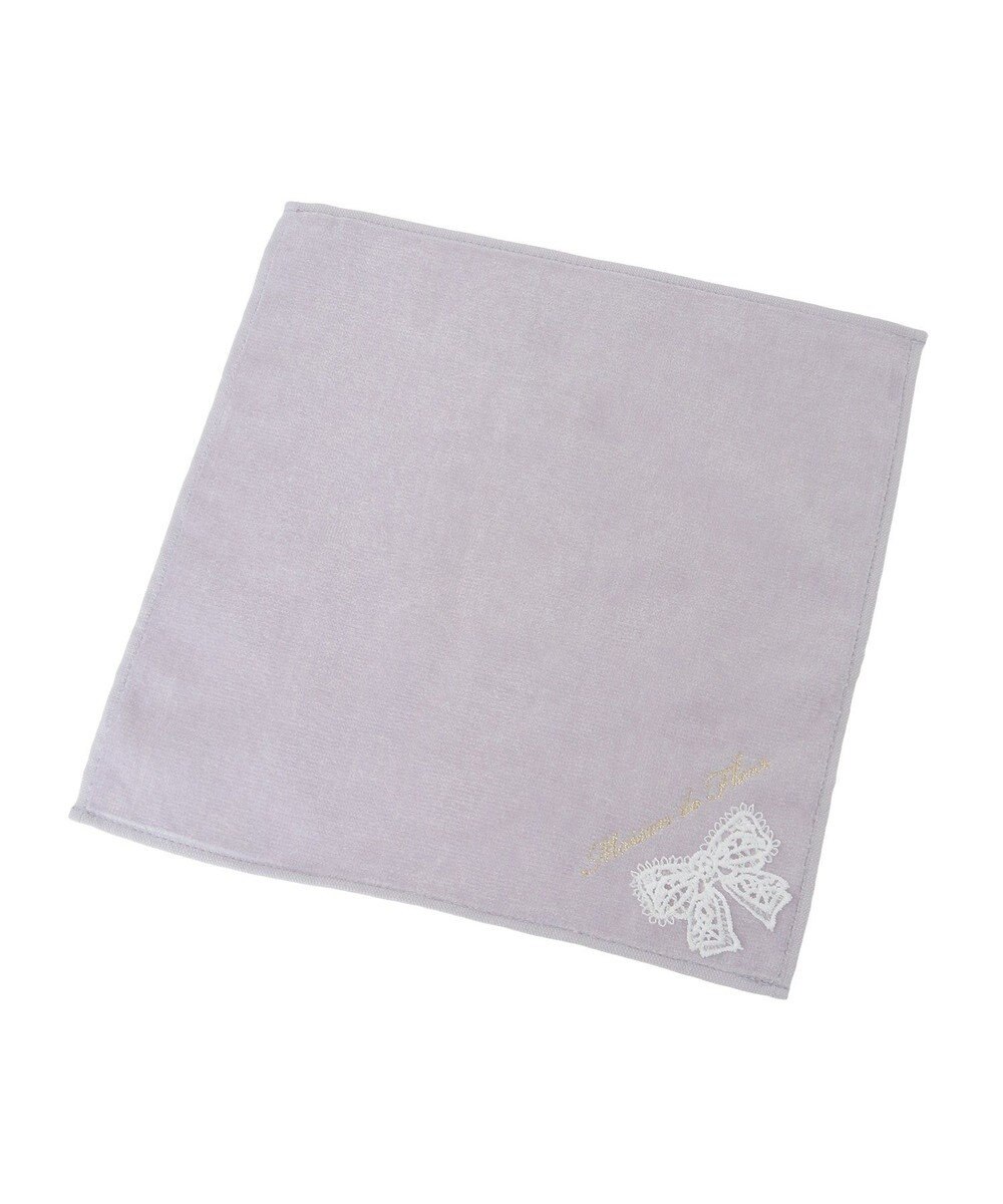 Maison de FLEUR リボンレースタオルハンカチ 
