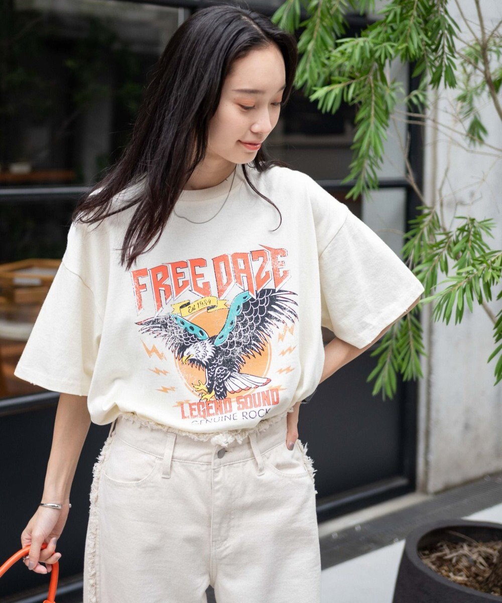 WEGO ピグメントBIGTシャツ 