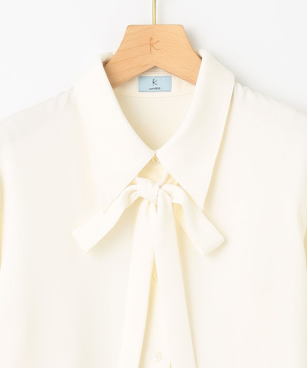 組曲 ポインテッドカラーボウタイ ブラウス 