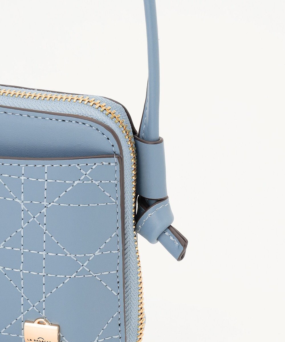 LA BAGAGERIE 【レザー×ステッチ】スクエアマルチポシェット 